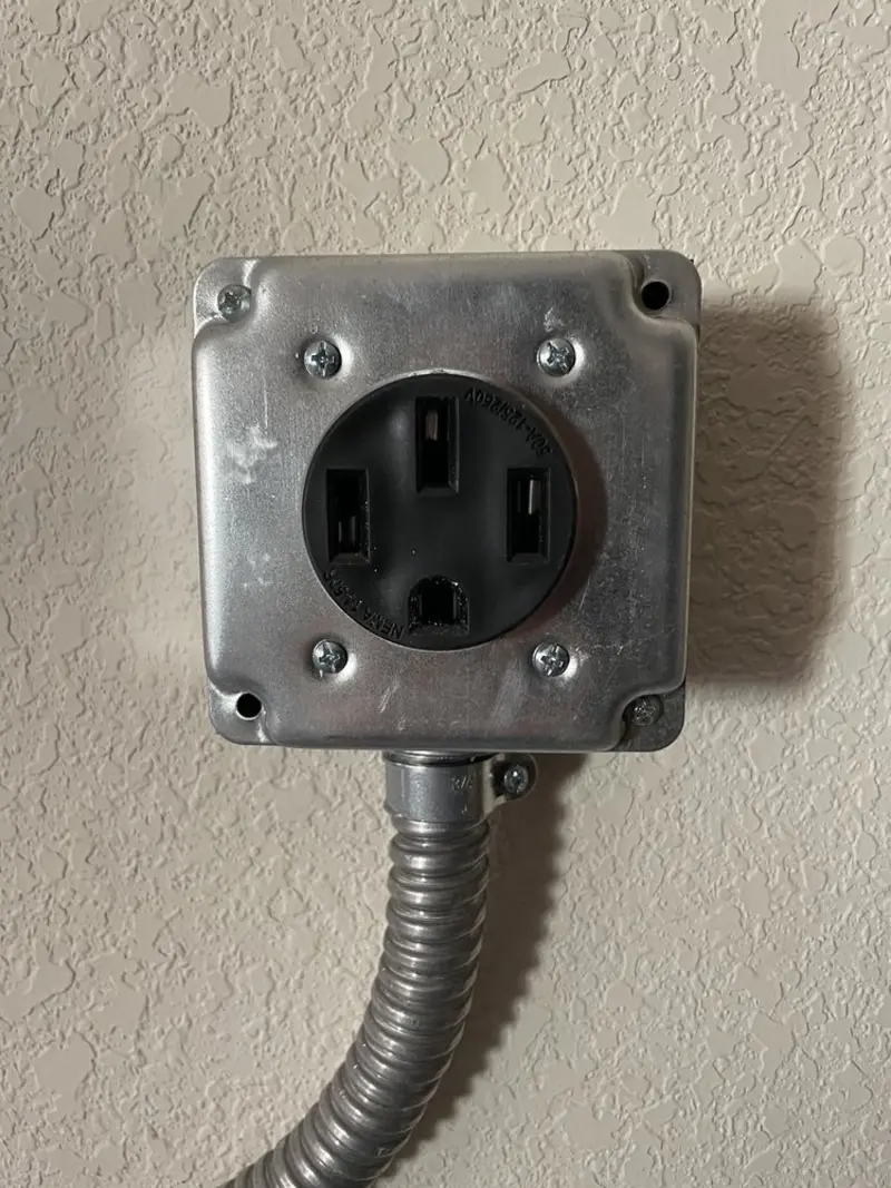 NEMA 14-50 outlet installed for Electrical Panel Upgrade in Ankeny